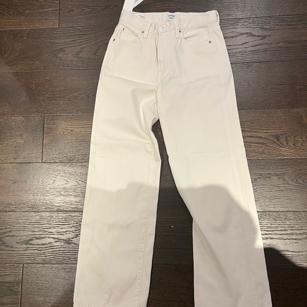 Sunday Best Cream Jupiter jean. Size 4.